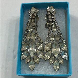 1960’s 2 inch Drop Rhinestone Earrings